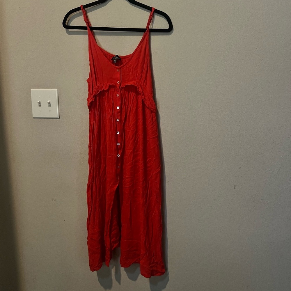 Topshop Pink Button Down Dress